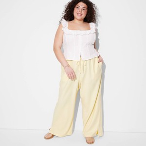 Women's Pull-On Linen Pants - Wild Fable™ - 1 of 3
