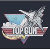 Juniors Womens Top Gun Distressed Fighter Jet Logo Festival Muscle Tee - 2 of 4