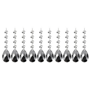 Unique Bargains Hanging Ornament DIY Craft Teardrop Crystal Chandelier Pendant Beads 4.92" x 1.5" 10 Pcs - 1 of 4