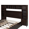 PAGED Modern Wooden Storage Bed, Full Size Bed Frame with Drawers, Shelves and Cabinets, Platform Bed for Bedroom - 4 of 4