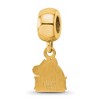 Black Bow Jewelry 14k Yellow Gold Plated Sterling Silver Northern Illinois Huskies NCAA Bead Charm - 4 of 4
