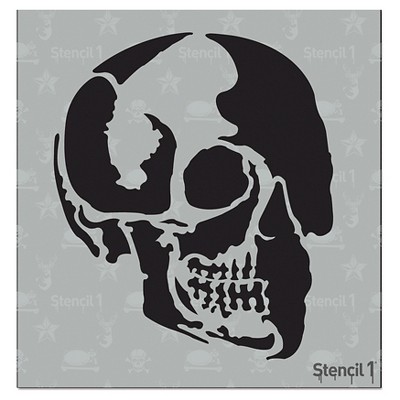 Stencil1 Skull Profile - Stencil 5.75" x 6"