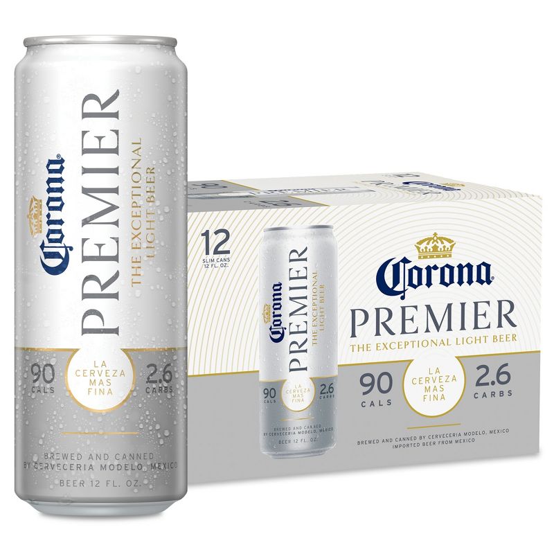 Corona Premier Lager Beer - 12pk/12 fl oz Cans, 1 of 13