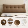 Bekrvio Corduroy Bed Wedge Pillow, Headboard Bolster Back Rest Cushion Pillow f Sofa Bed - 4 of 4