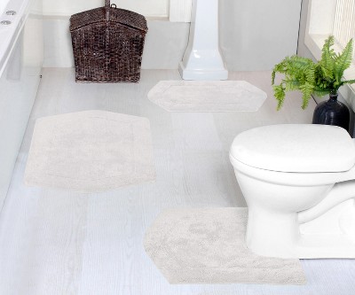 Waterford Collection Cotton Tufted Set of 3 Bath Rug Set - Home Weavers