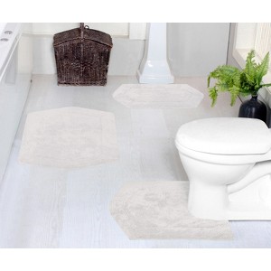 Waterford Collection Cotton Tufted Set of 3 Bath Rug Set - Home Weavers - 1 of 4