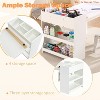 for Ages 2-10 Kids Art Table with 2 Chairs, Kids Wooden Activity Desk with Storage Shelves Craft Drawing Station - 4 of 4