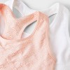 Girls' 2pk 'Hearts' Printed Sports Bra - Cat & Jack™ Peach Orange - 3 of 4
