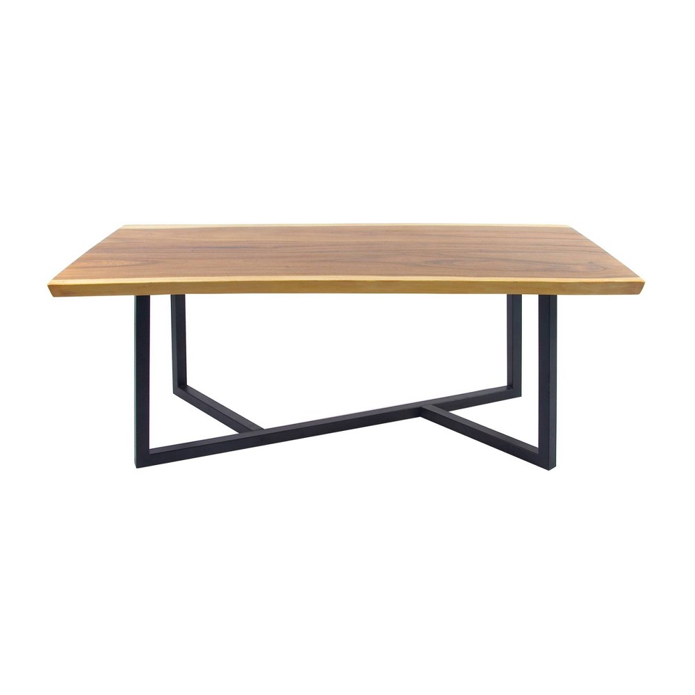 Contemporary Wood Dining Table Brown - Olivia &#38; May: Sleek Design, Seats 6, Non-Extendable