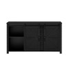 Merax Modern Farmhouse Sideboard Buffet with Sliding Barn Doors, 4 Drawers, Built-in Power Outlet - 3 of 4
