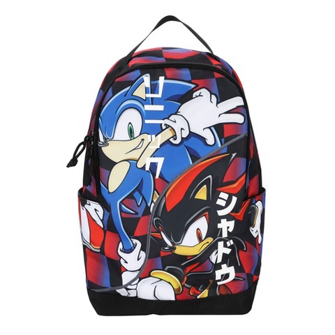 Sonic the Hedgehog Sonic & Shadow 18.5” Adult Black Backpack