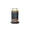 Chloe Lighting Neilson Tiffany-glass Accent Pedestal 1 Light Mission Table Lamp 14" Tall - 3 of 3