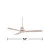 52" Casa Vieja Delta-Wing DC Modern 3 Blade Indoor Ceiling Fan with Remote Control Brushed Nickel Gray Wood Damp Rated for Patio Exterior - image 4 of 4