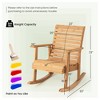 Costway 2 PCS Patio Wooden Rocking Chair High Back Fir Wood Armchair Natural Garden Yard - image 4 of 4