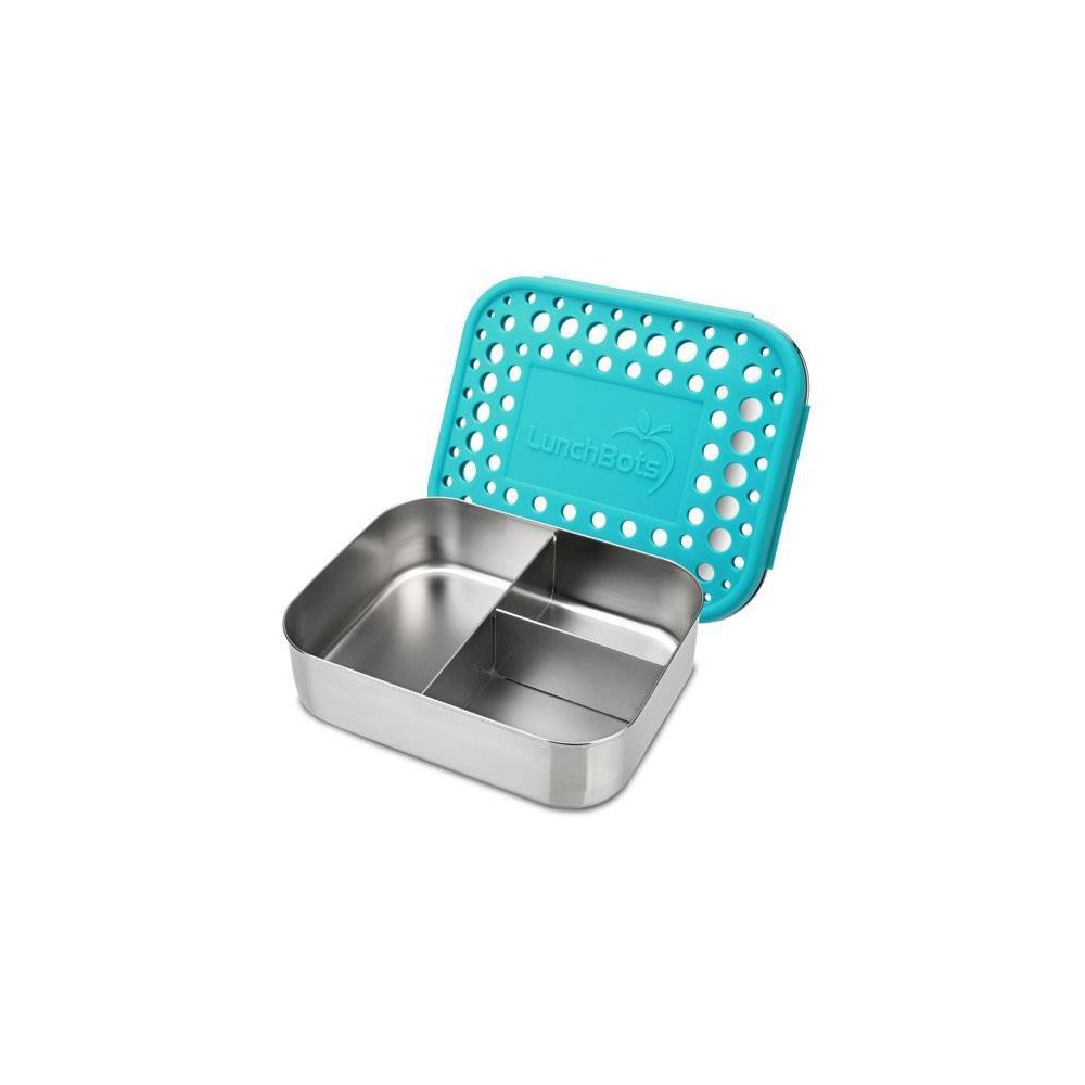 LunchBots Medium Trio with Dots Food Storage Container - Aqua