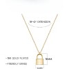 Dainty Initial Necklace: 18K Gold Plated Letter Padlock Pendant - Minimalist Personalized Jewelry for Her - 2 of 4