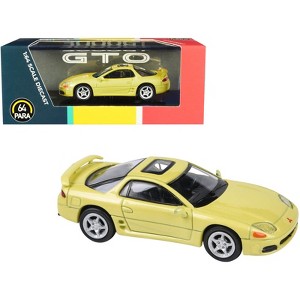 Mitsubishi 3000GT GTO with Sunroof Martinique Yellow Pearl 1/64 Diecast Model Car by Paragon - 1 of 3