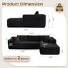 XIZZI Modular Sectional Sofa Couch,L-Shape Upholstered Couch,Modern Minimalist Couches for Living Room,Free Combination Deep Seat Corner Couch - 2 of 4