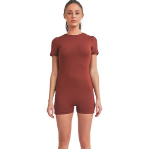 Slickblue Solid Color Bodycon Jumpsuit for Women - Curve-Hugging Fit, Stretch Fabric - Color & Size Options - 1 of 4