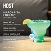 HOST FREEZE Margarita Cocktail Glasses, Frozen Cup Double Wall Plastic Margarita Glasses Drinking Set Modern Drinking Glasses Aqua Blue Set of 2 - 2 of 4