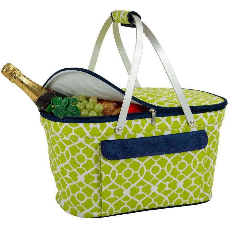 Picnic at Ascot Large Family Size Insulated Folding Collapsible Picnic Basket Cooler with Sewn in Frame, 1 of 8