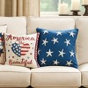 C&F Home 18" x 18" American Stars Blue 4th of July Patriotic Square Throw Pillow Large - 3 of 3