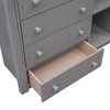 NicBex Twin over Full Bunk Bed Removable Loft with Wheels, 6 Drawers and 3 Shelves, Inclined Ladder and Guardrail, No Box Spring Required - 4 of 4