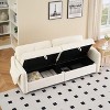 NicBex 79.5 Inch Storage Teddy Cotton Linen Sofa Couch with Metal Conical Long Legs for Living Room,Apartment,Bedroom - 4 of 4