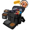 Mobile Dog Gear Week Away Dog Travel Bag (15"x7"x14", Black) Includes 2 Pet Food Storage Containers + 2 Collapsible Dog Water Bowls - 2 of 4