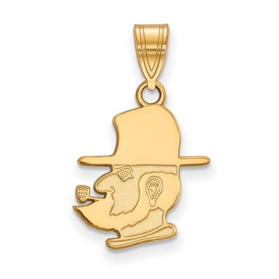 Black Bow Jewelry 14k Yellow Gold Appalachian State Mountaineers NCAA Medium Pendant