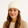 Anna-Kaci Unisex Warm Knit Beanie Soft Stretchy Cuffed Winter Hat Lightweight Solid Color Design - 2 of 3
