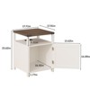 Nightstand Set of 2 with Charging Station, Rustic End Table Side Table with USB Ports - 2 of 4