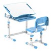 Mount-It! Kids' Desk and Chair Set Blue: MDF Art Desk for Creativity, School & Student Use, Ages 3-10, Includes Drawer - image 2 of 4