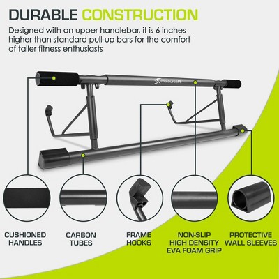 Foldable Black Steel Doorway Pull-Up Bar