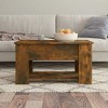vidaXL Coffee Table Smoked Oak 31.1"x19.3"x16.1" Engineered Wood - 4 of 4