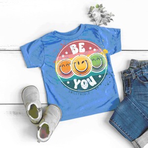 The Juniper Shop SmileyWorld Be You Rainbow Circle Toddler Short Sleeve Tee - 1 of 4