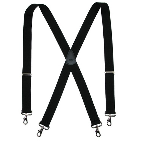 Ctm Men's Big & Tall Elastic Solid Color X-back Suspender With Swivel ...