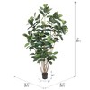 Vickerman Potted Artificial Green Rubber Tree - 3 of 4