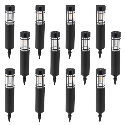 C Cattleya Black Solar LED Outdoor Path Lights