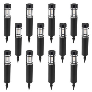 C Cattleya Black Solar LED Outdoor Path Lights - 1 of 4