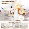 4 In 1 Kids Art Table & Chair Set, Toddler Desk with Storage, Art Organizer, Kids Drawing Table, Wooden Furniture for Children's Crafts - 4 of 4