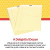 School Smart Legal Pads, 8-1/2 x 14 Inches, 50 Sheets Each, Canary, Pack of 12 - 3 of 4