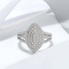 Engagement Statement Ring for Women Marquise Shape Pave Cz Sterling Silver Ginger Lyne Collection - 2 of 4