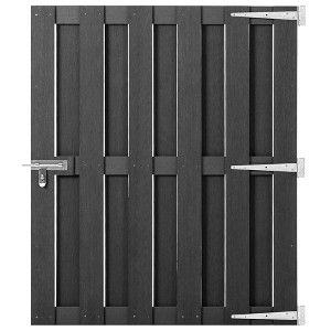 vidaXL Garden Gate WPC 39.4"x44.1" Gray - 1 of 4
