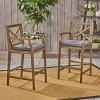 TOAOTBNBOB Wood Counter Height Barstools, Modern Stools with Cross-back Design, Kitchen Island Bar Chairs with Soft Cushions - 3 of 4