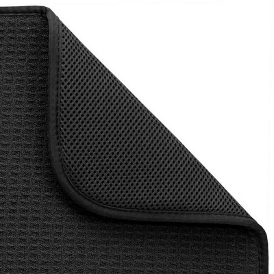 LunaLulinlk Microfiber Dish Drying Mat Black 18 in. x 24 in.