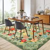 Machine Washable Floral Area Rug, Non-Slip Vintage Low-Pile Carpet for Farmhouse Living Room, Bedroom & Dining Room - 3 of 4
