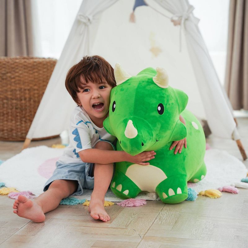 iPlay, iLearn Bouncy Triceratops Bouncy Pals Hopping Animal, 6 of 9