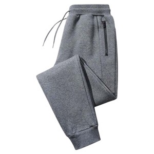 Men's Ultra Soft Fleece Joggers (1-Pack) - Zipper Pockets & Modern Fit - 1 of 4