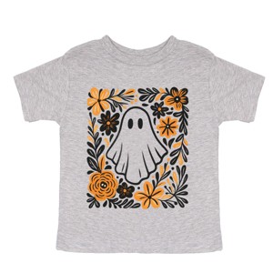 Ghost Floral Orange - Youth Short Sleeve Graphic T-Shirt and Toddler Short Sleeve Graphic T-Shirt - 1 of 3